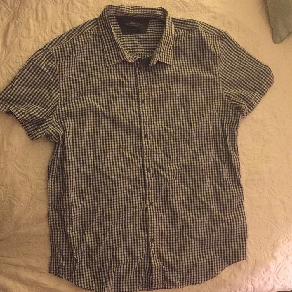 Calvin Klein Jeans blue gingham dress shirt!